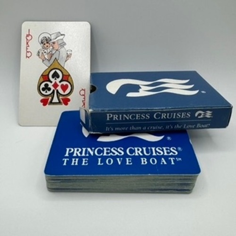 Vtg Princess Cruises The Love Boat Playing Cards Deck Blue White Logo